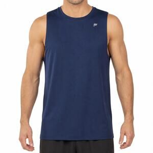 Fabletics Athletic Tank Top Mens Large Navy Blue Sleeveless Shirt Gym Workout